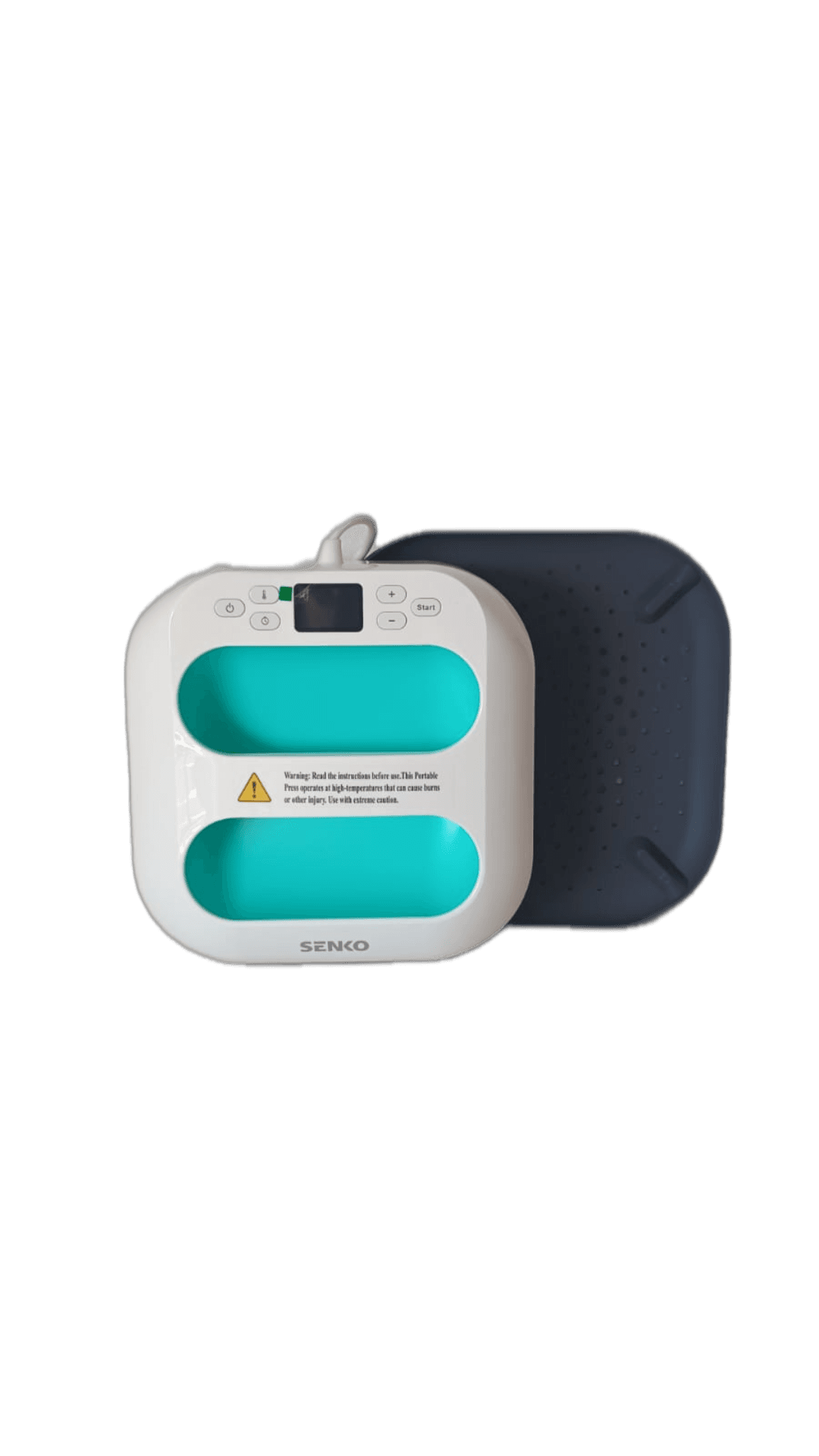 Estampadora de Mano 23 X 23 CM - Portatil - BLANCO VERDE AGUA