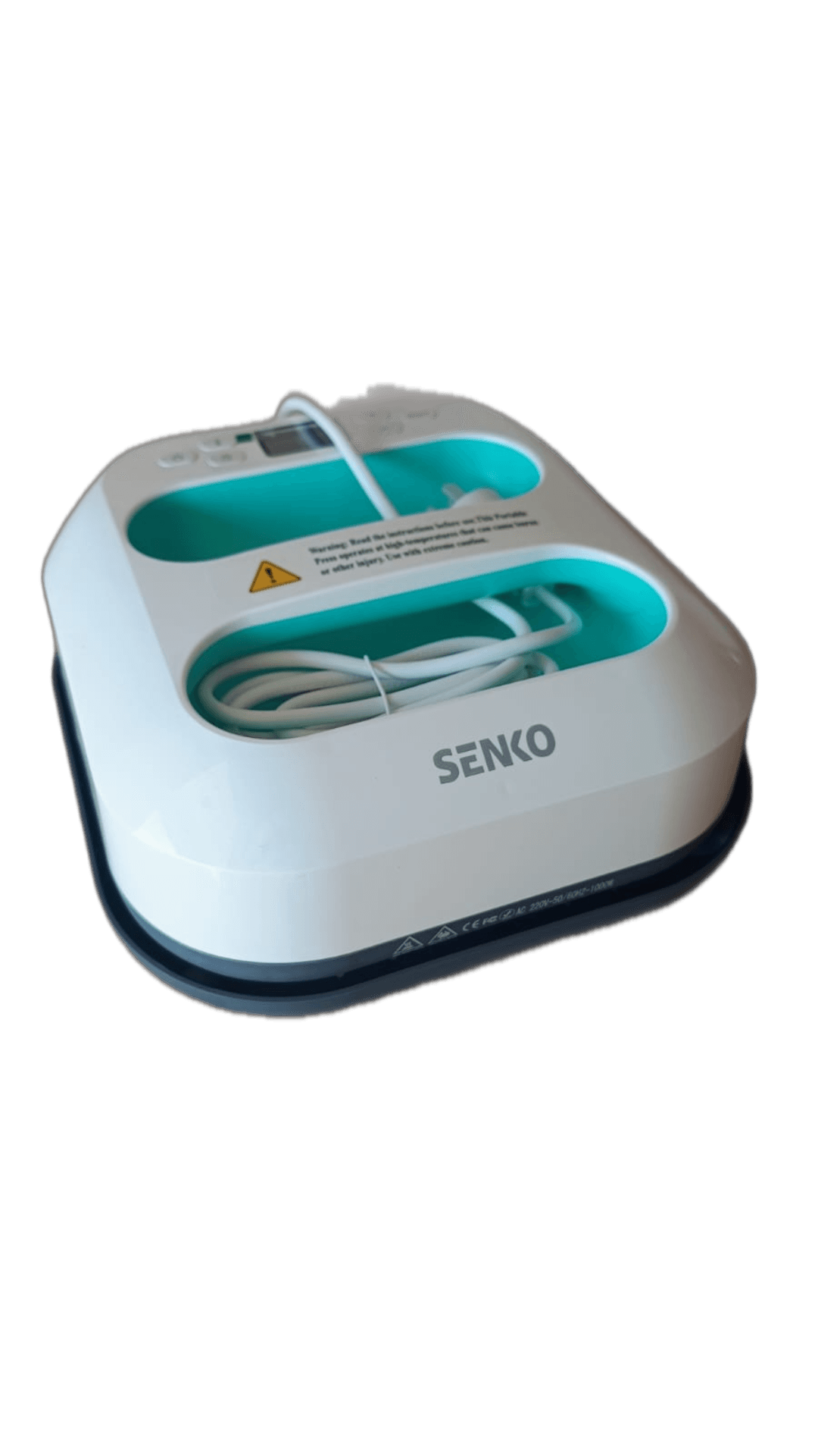 Estampadora de Mano 23 X 23 CM - Portatil - BLANCO VERDE AGUA