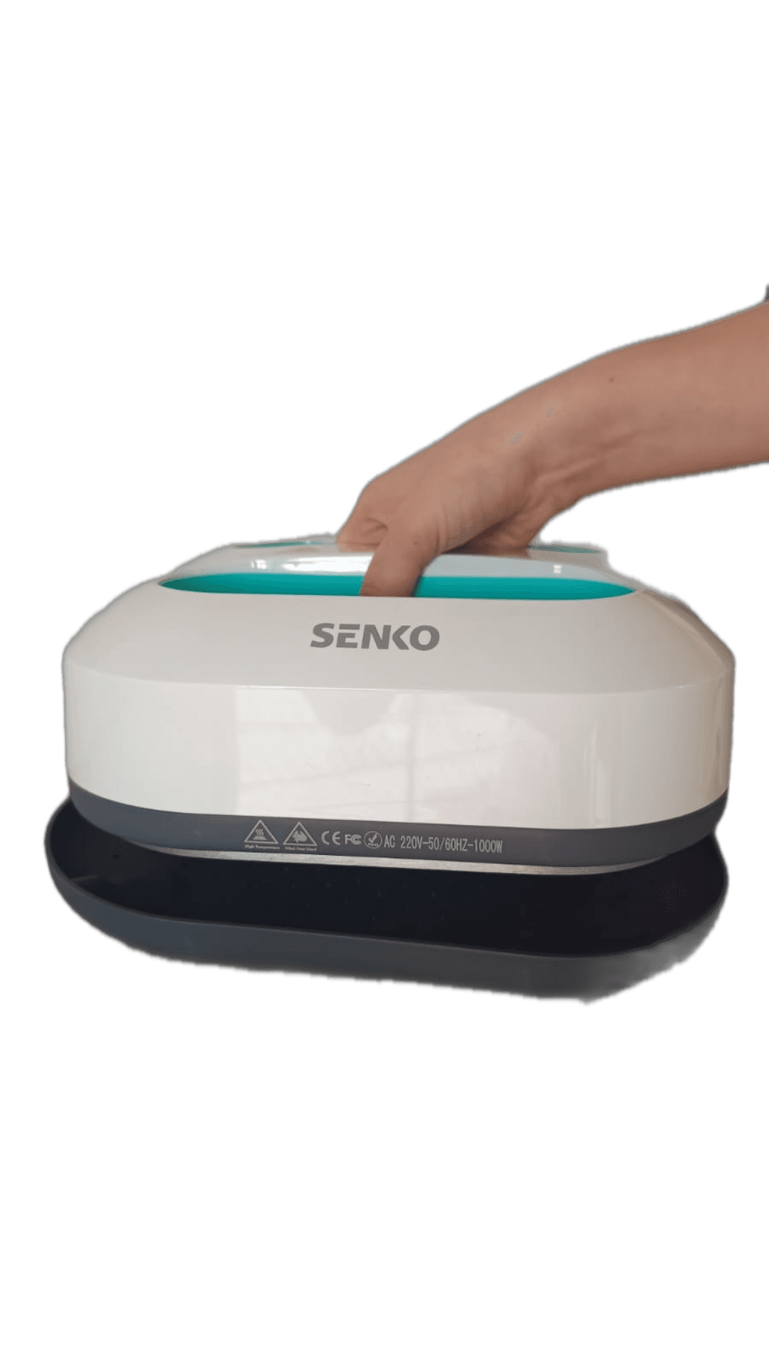 Estampadora de Mano 23 X 23 CM - Portatil - BLANCO VERDE AGUA