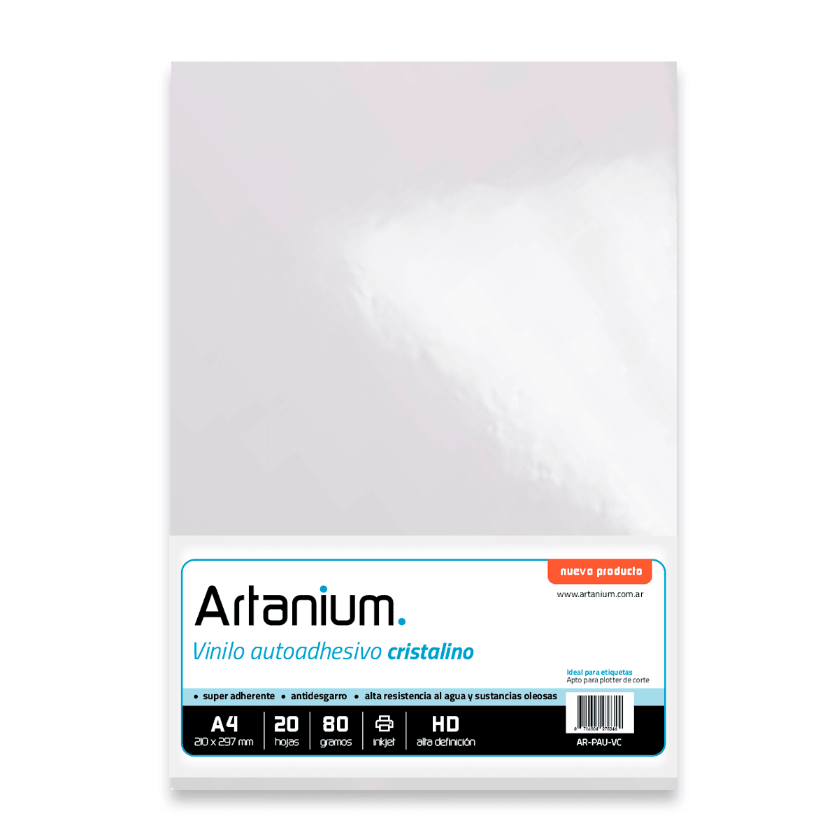 Vinilo Adhesivo Cristalino - A4 95gr - 20 Hojas