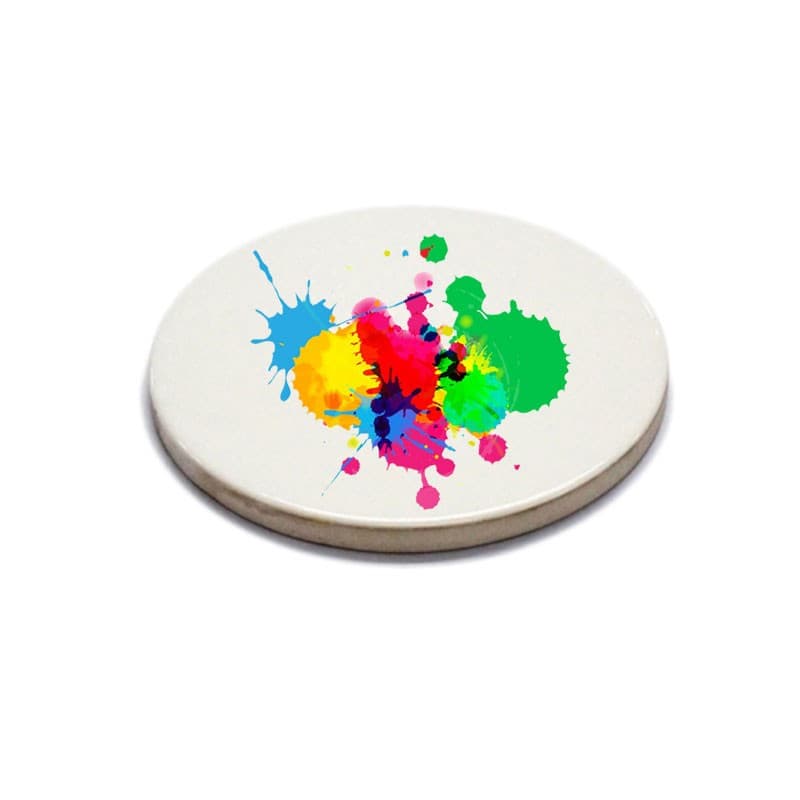 Posa Vaso Goma y Tela Circular x 10 Unidades