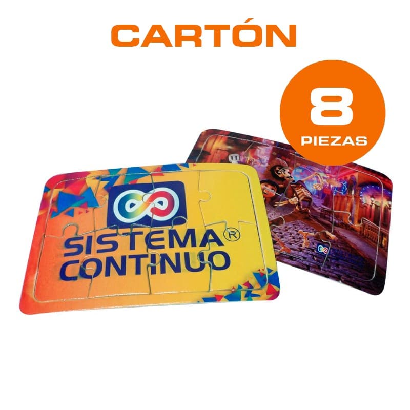 Rompecabezas sublimable de cartón 8 piezas blanco brillante