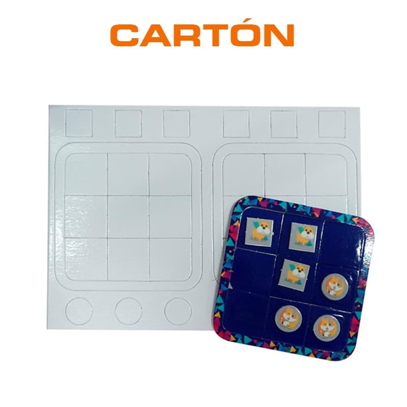 Tateti sublimable de cartón 2 por cartón A4 - blanco brillante x 10 unidades