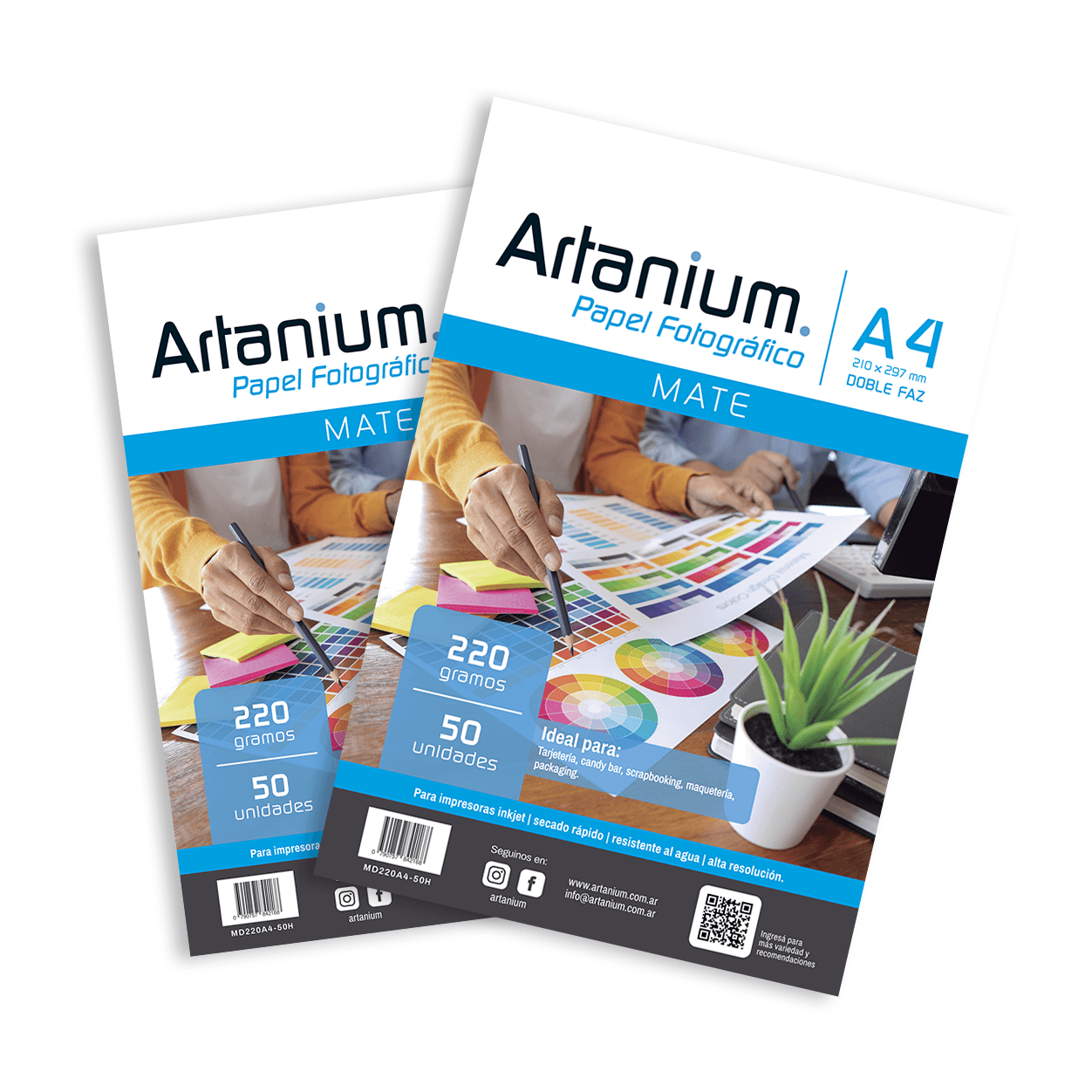 Papel Photo Matte 220gr Doble faz A4 x50 Hojas