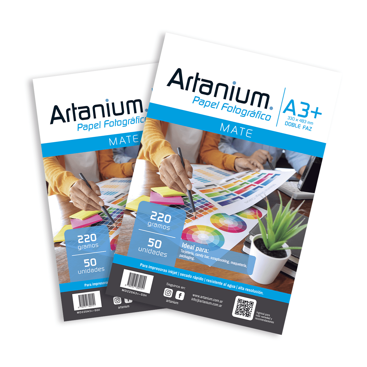 Papel Photo Matte 220gr Doble faz A3+ x50 Hojas