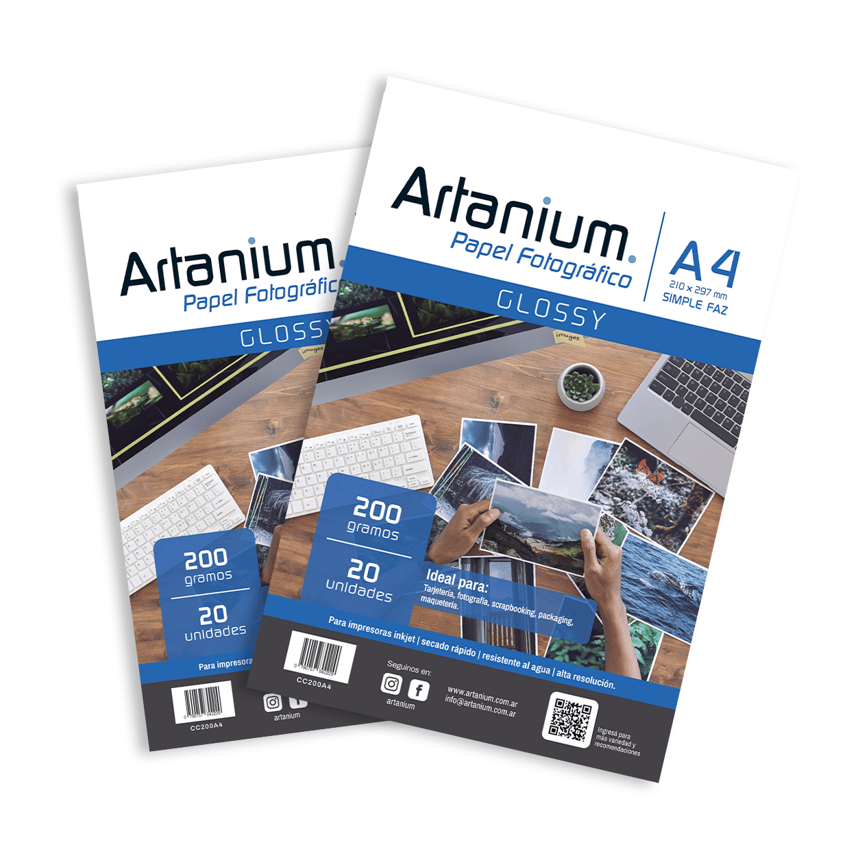 Papel Glossy Fotografico CC A4 200gr x20 Hojas