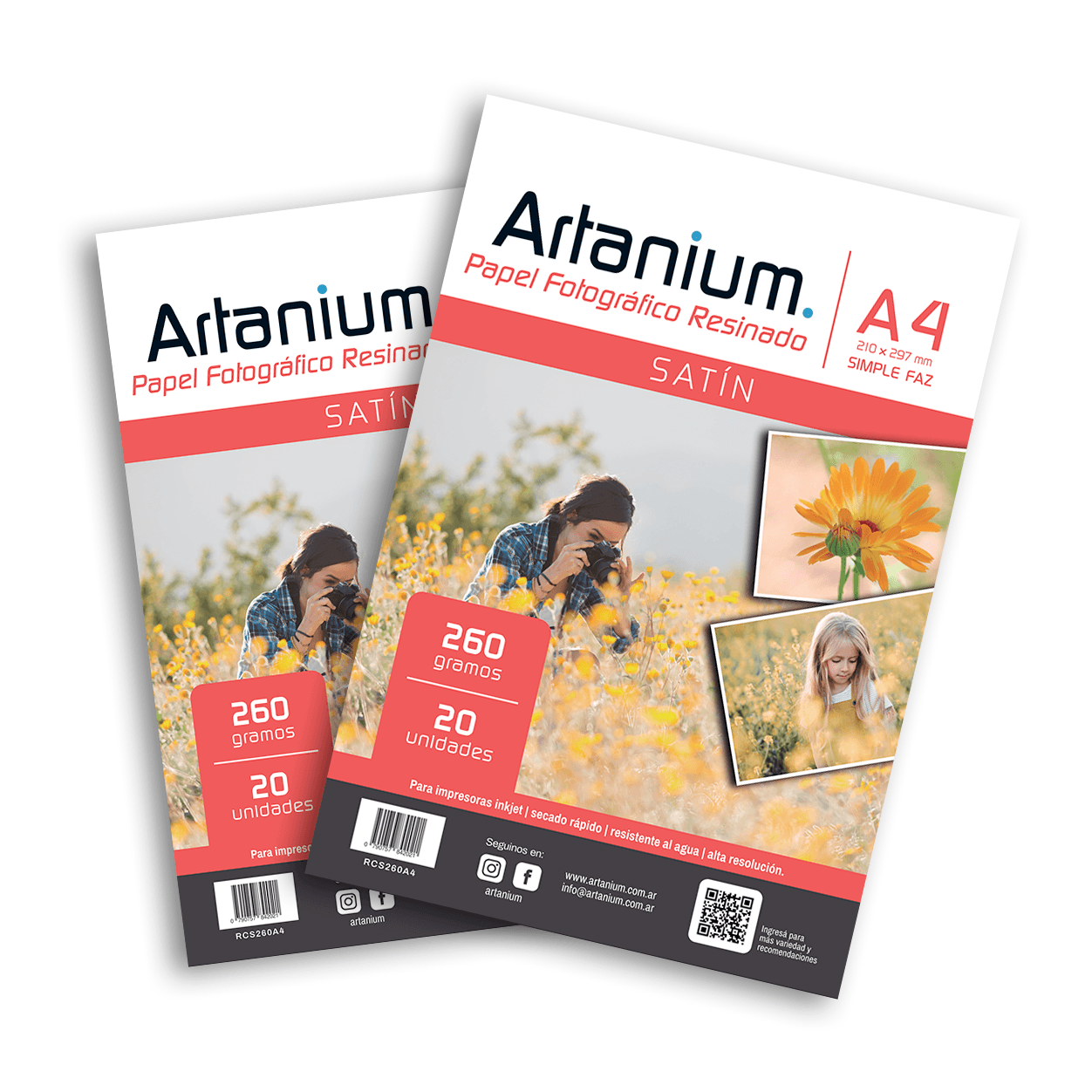 Papel Fotográfico Resinado Satin 260gr x20 Hojas