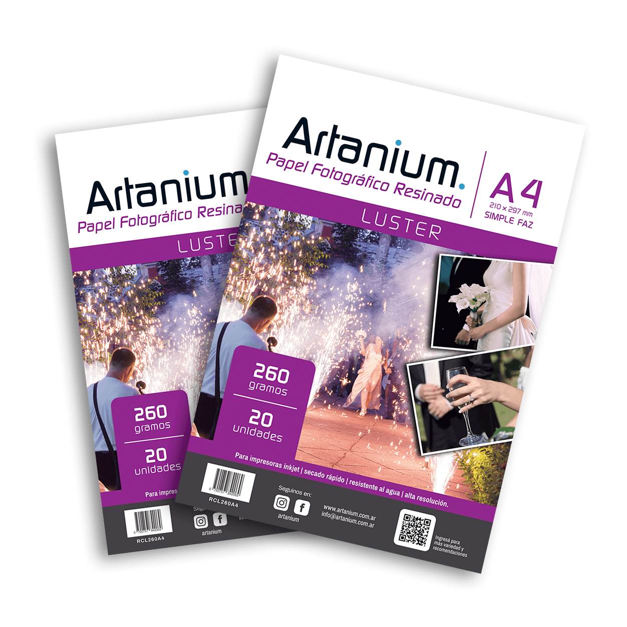 Papel Fotográfico Resinado Luster 260gr x20 Hojas