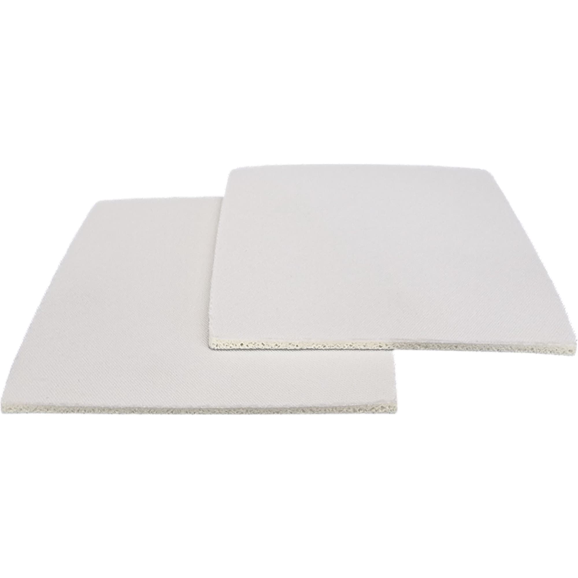 Posa Vaso x 10 Unidades BASE GRIS Goma y Tela Cuadrado 10 x 10 cm